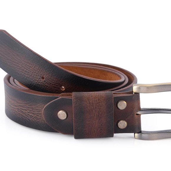Men Top Quality Leather Belt - Full Grain Leather Belt -  Free Personalization - Picture 5 of 15